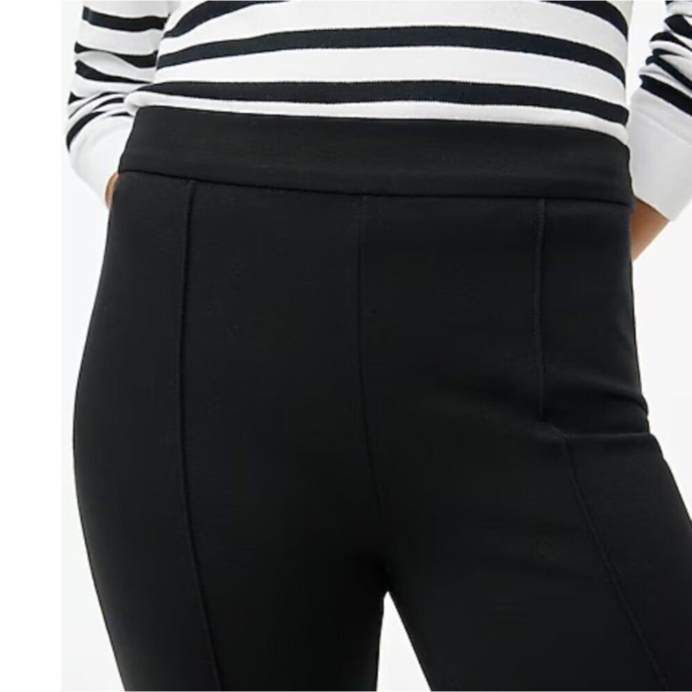 NWT J. Crew Ponte flare Crop pants black Sz 10 Sold Out zipper broken - Picture 4 of 11